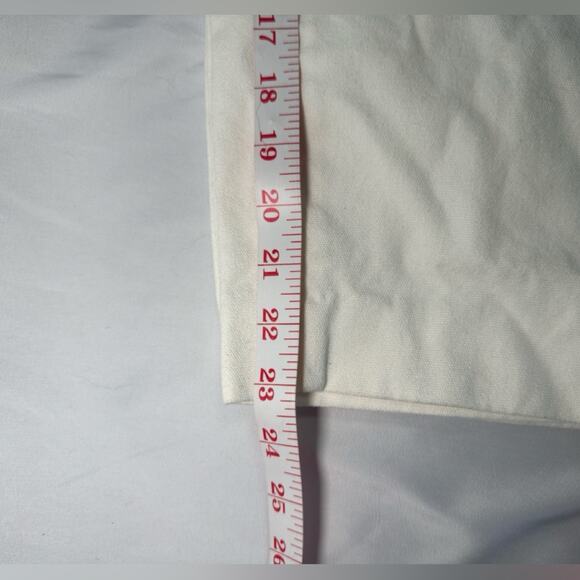 Zara Ivory High Rise Paperbag Jean Pants 100% Cotton Size Medium - Picture 7 of 7